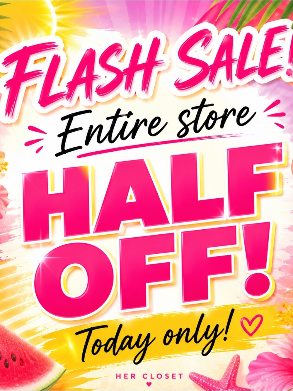 Everything in my closet 50% off TODAY!! 

Pic not for sale. Promotion post only